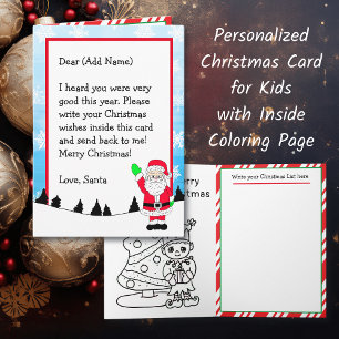 Cartão Carta de Papais noeis   Lista de Natal   Página d