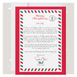 Cartão Carta de Papais noeis Personalizados para C<br><div class="desc">Aprecie seu filho com uma carta personalizada de Papai Noel, com um design festivo. Esta carta encantadora inclui uma mensagem sincera, celebrando a sua bondade e alegria. Perfeito por acrescentar magia à época de férias, incentiva as crianças a abraçar o espírito do Natal e desfrutar da antecipação da visita dos...</div>