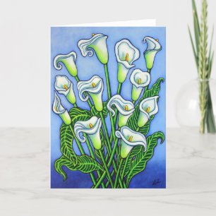 Cartão Carta de Saudação Calla Lily por Lisa Lorenz