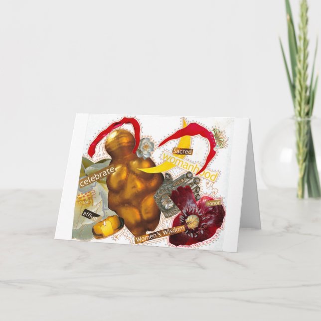 Cartão Carta de saudação inspiradora para a Mulher Sagrad (Frente)
