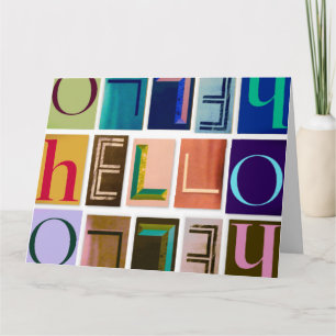 Cartão Carta de Tipografia da Revista HELLO (Grande)