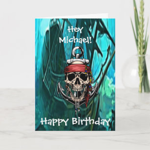 Cartão Carta do Capitão do Navio Fantasma Caveira Pirata