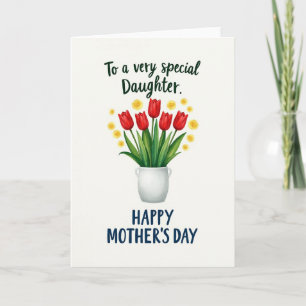Cartão Carta Filha de Crimson Blooms