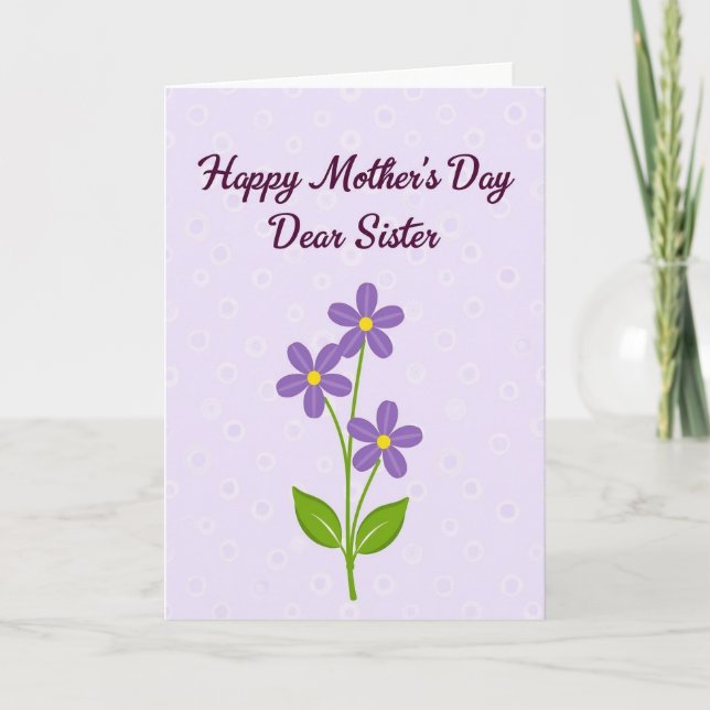 Cartão Carta Irmã Violeta Flor (Frente)