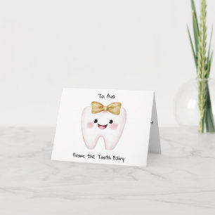 Cartão Carta Personalizada da Fada dos Dentes