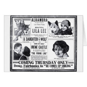 Cartão Carta publicitária do filme de safra Irene Castle