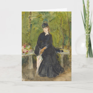 Cartão CARTA Senhora Sentada no Banco Berthe Morisot Pint