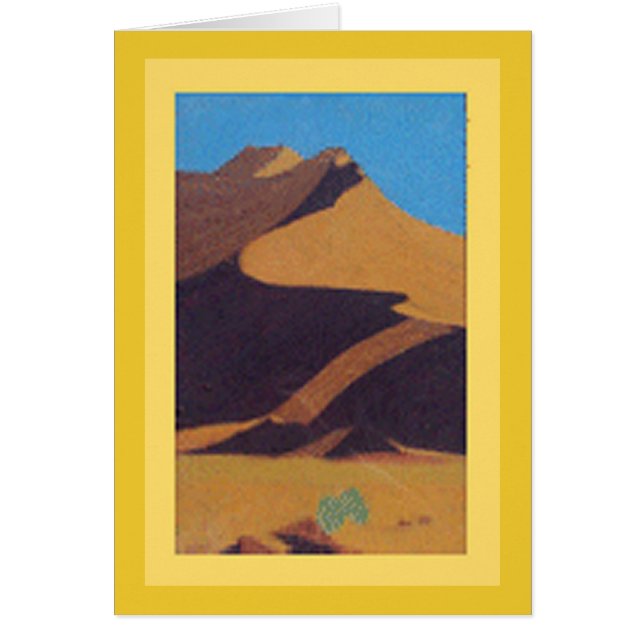 Cartão Cartão: Arte da duna do deserto/parte traseira (Frente)