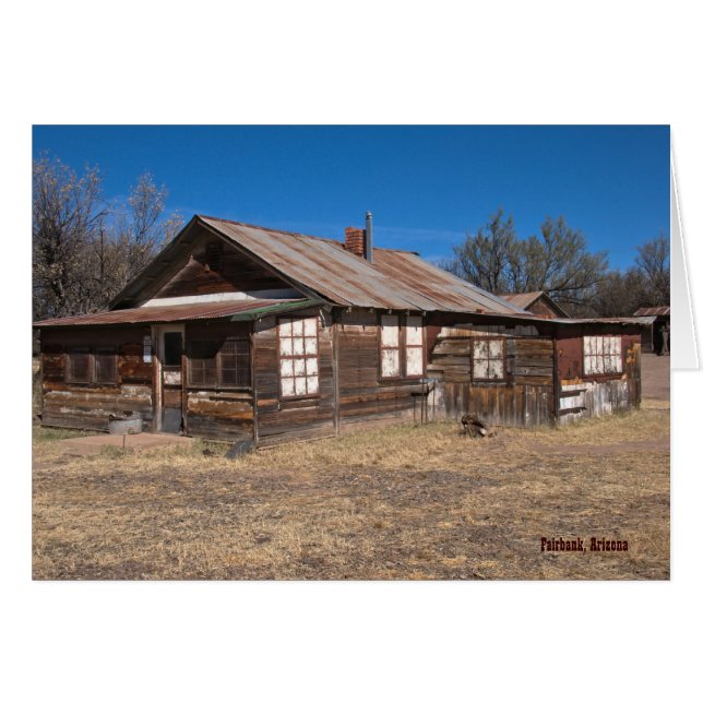 Cartão Cartão: Casa da Madeira Antiga (Frente Horizontal)