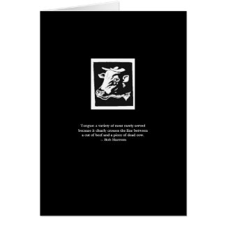 Cartão cartão: corte de carne/vaca inoperante