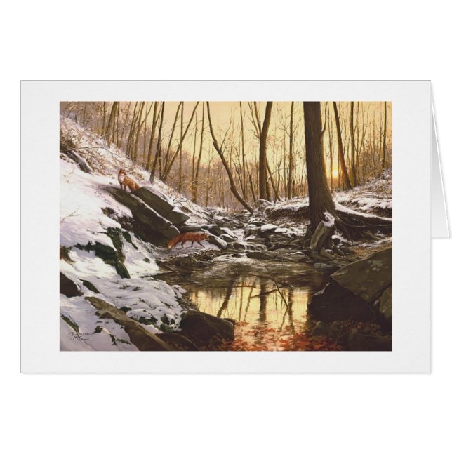 Cartão "Cartão da angra do Fox vermelho" de Paul McGehee (Frente horizontal)