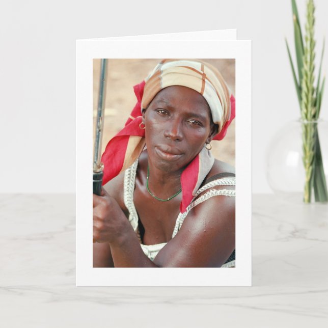 Cartão Cartão, da "vendedor banana, Banjul, Gambia, (Frente)