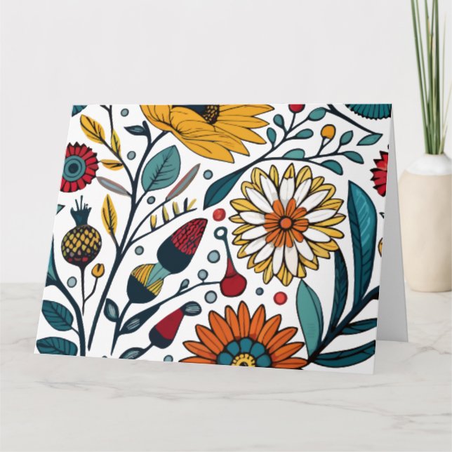 Cartão Cartão: Dazzling Daisy Delight (Frente)