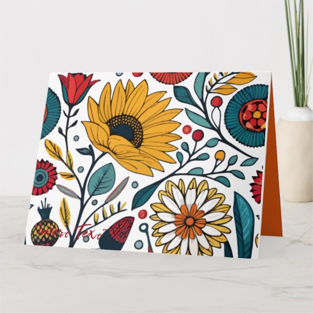 Cartão Cartão: Dazzling Daisy Delight (Frente)