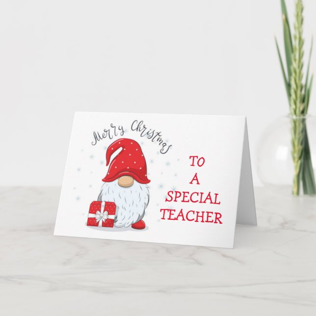 CARTÃO "CARTÃO DE NATAL DE PROFESSOR" (Frente)