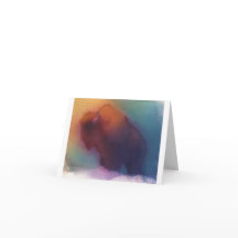 "Cartão de nota do búfalo americano" -