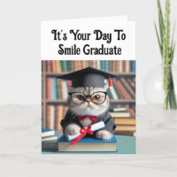 "Cartão de saudação para graduação de Cat'titude