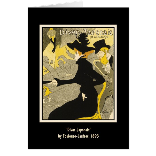 Cartão Cartão: Divan Japonal by Toulouse-Lautrec (Frente)