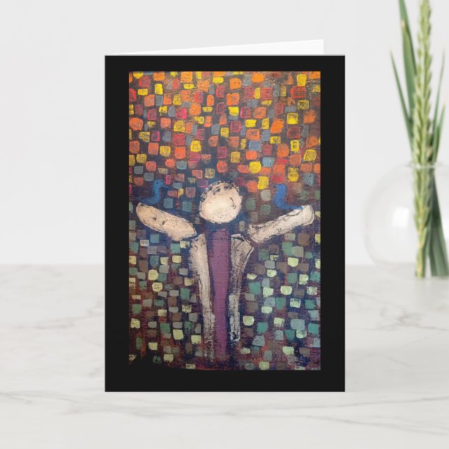 Cartão "Cartão do anjo de assobio" (Frente)