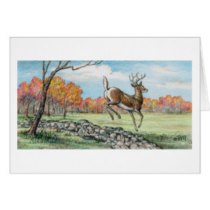 Cartão "Cartão do Whitetail de salto" de Paul McGehee