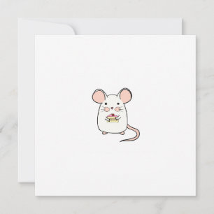 Cartão, cartão fofo, pequeno rato