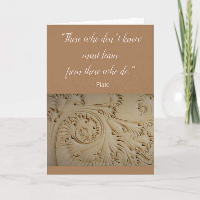 Cartão Cartão-Mestre dos Parabéns Platão (Frente)