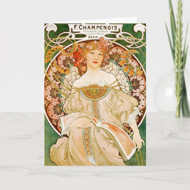 Cartão Cartão: Mucha - Champenois (Frente)