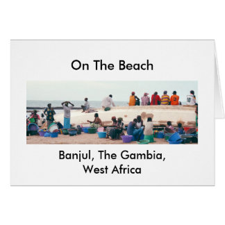 Cartão Cartão, "na praia, Banjul, Gambia, África