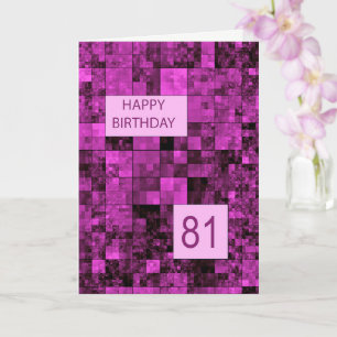 Cartão Cartão-Padrão Rosa de Aniversário de 81ruas