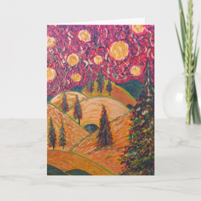 Cartão Cartão; Pode sempre haver muitas luas dentro (Frente)