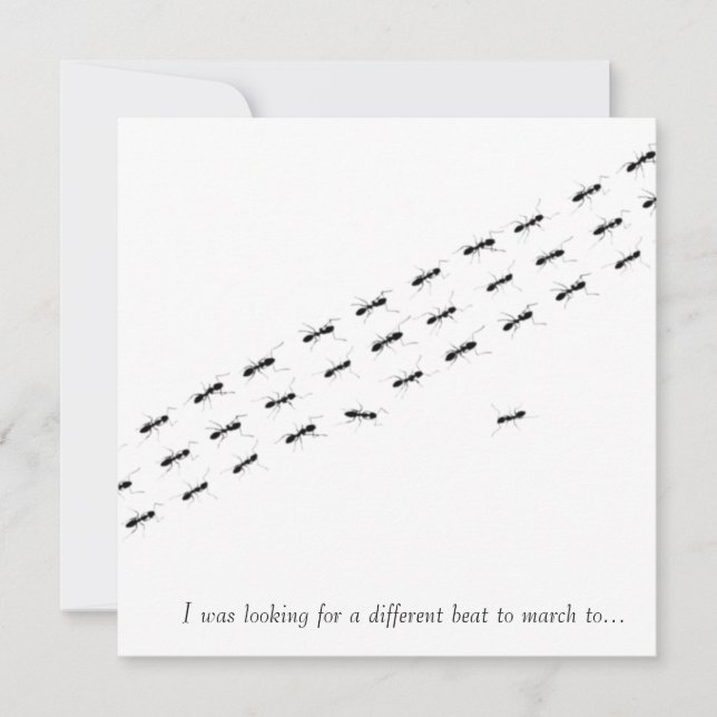 Cartão Cartão-postal Ants Independente (Frente)