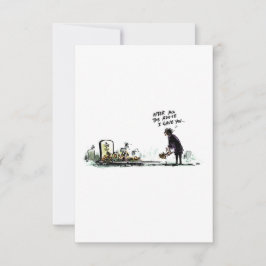 Cartão Cartão-postal de Cancer Engraçado com Aviso Médico