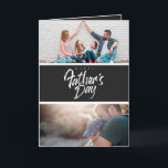 Cartão Cartão-presente de Colagem de Fotos do Dia de os p<br><div class="desc">personalizado A placa de Dia de os pais perfeita, presente seu pai personalizado com suas fotos e texto, Edite o texto e personalize as fontes e cores para criar seus cartões de Dia de os pais exclusivos para pai e vovô, Este design moderno minimalista apresenta um layout de colagem de...</div>