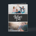 Cartão Cartão-presente de Colagem de Fotos do Dia de os p<br><div class="desc">personalizado A placa de Dia de os pais perfeita, presente seu pai personalizado com suas fotos e texto, Edite o texto e personalize as fontes e cores para criar seus cartões de Dia de os pais exclusivos para pai e vovô, Este design moderno minimalista apresenta um layout de colagem de...</div>