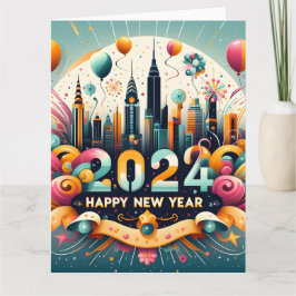 Cartão Cartão-presente de feliz ano novo 2024