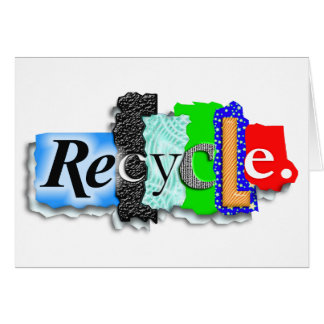 Cartão Cartão: "RECICLAR"