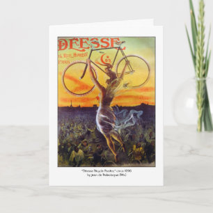 Cartão Cartão: Vintage French Bicycle Art