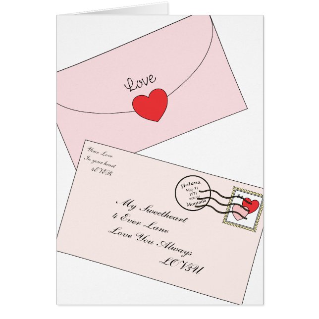 Cartão Cartas de Amor (Frente)
