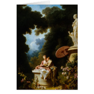 Cartão Cartas de amor por Jean Honore Fragonard