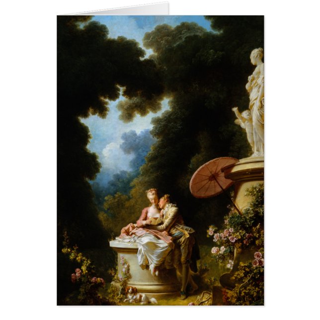 Cartão Cartas de amor por Jean Honore Fragonard (Frente)