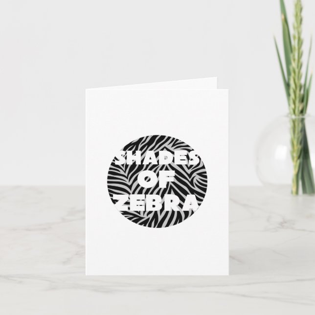 Cartão Cartas de nota zebra (Frente)