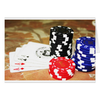 Cartão Cartas de Pôquer Ás Fichas Jogo de Apostas Cassino