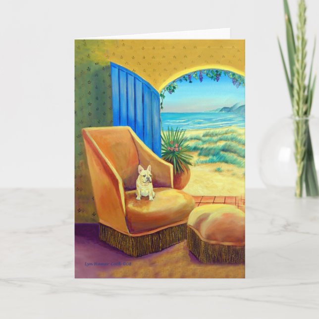 Cartão Cartas de saudação para Bulldog Francês (Frente)