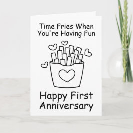 Cartão cartas engraçadas para o primeiro aniversário de c