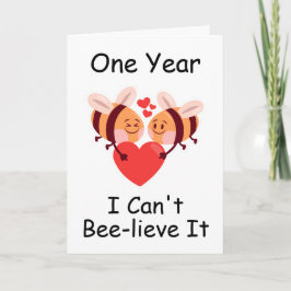 Cartão cartas engraçadas para o primeiro aniversário de c