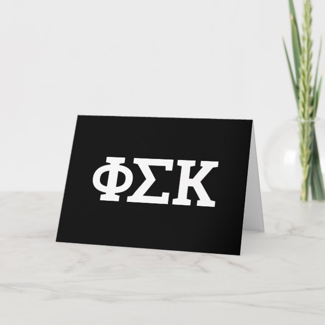 Cartão Cartas Phi Sigma Kappa (Frente)