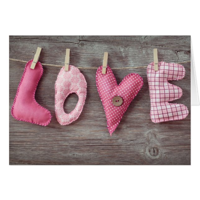 Cartão Cartas sobre Mesa de Madeira (Frente Horizontal)