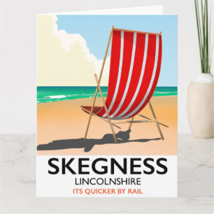 Cartão Cartaz da praia de Skegness Lincolnshire