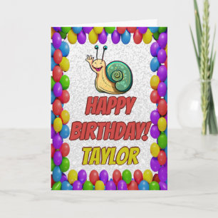 Cartão Cartaz de aniversário de saudação personalizada co