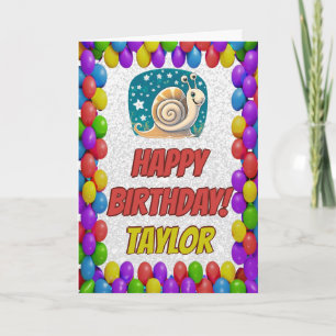 Cartão Cartaz de aniversário de saudação personalizada co